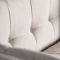Art-deco exkluzívna sedačka Moraira s chesterfield prešívaním v krémovej farbe 226cm