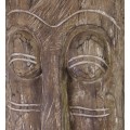 Masívna nadčasová ručne vyrezávaná totemová socha Diego z teakového dreva 200cm
