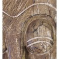 Masívna nadčasová ručne vyrezávaná totemová socha Diego z teakového dreva 200cm