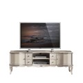 Luxusný rustikálny TV stolík Clasica s dvoma poličkami, štyrmi malými zásuvkami a dvomi dvierkami 169 cm