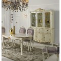 Luxusný rustikálny oválny jedálenský stôl Pasiones z vyrezávaného masívu s kovovu výzdobou 170 cm