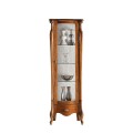 Rustikálna luxusná vitrína Pasiones z masívneho dreva so štyrmi poličkami a zásuvkou 183cm