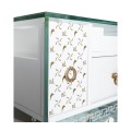 Luxusná biela masívna komoda Mondrian v prestížnom vyhotovení s dizajnovými zásuvkami 186cm