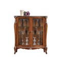 Baroková luxusná nízka masívna vitrína Pasiones na nožičkách s presklenými dvierkami 120cm