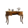 Barokový luxusný toaletný stolík Pasiones z masívneho dreva oválneho tvaru s piatimi zásuvkami 127cm