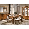 Luxusný rustikálny jedálenský stôl Pasiones obdĺžnikového tvaru z dreveného masívu s vyrezávanou výzdobou 160cm