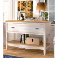 Luxusný dizajnový konzolový stolík Amberes z masívneho dreva s poličkou a zásuvkou obdĺžnikového tvaru 108cm