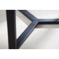 Set dvoch dizajnových okrúhlych príručných stolíkov Taller z dreva s čiernou kovovou podstavou 52cm