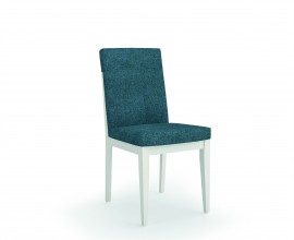 Dizajnová moderná jedálenská stolička Cerdena z masívu s textilným čalúnením 96cm