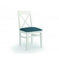 Elegantná jedálenská stolička Verona s masívnou konštrukciou a poťahom tyrkysovej farby