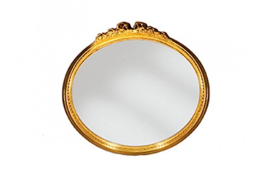 Luxusné oválne barokové nástenné zrkadlo Emociones s elegantným rámom a vyrezávanými prvkami