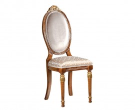 Luxusná baroková jedálenská stolička Emociones z masívneho dreva s čalúnením109 cm