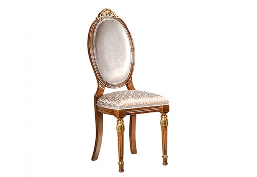 Luxusná baroková jedálenská stolička Emociones z masívneho dreva s čalúnením109 cm