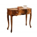 Luxusní komoda z ořechově hnědého dřeva s osmi zásuvkami v klasickém stylu s vyřezávaným dekorem