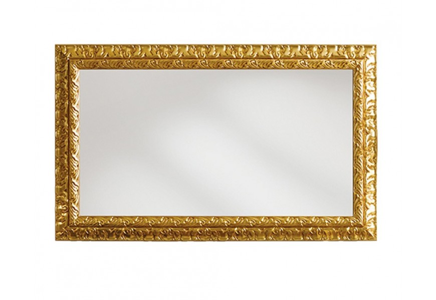 Luxusné barokové zrkadlo Clasica s bohato zdobeným zlatým rámom obdĺžnikového tvaru 148cm