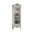 Luxusná klasická presklená vitrína Clasica z dreveného masívu s vyrezávanou barokovou výzdobou na nožičkách pravá 205cm