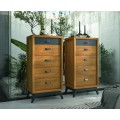 Luxusná elegantná komoda Rodas z masívneho dreva s piatimi zásuvkami 127cm