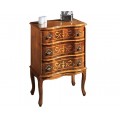 Rustikálna luxusná komoda Clasica s tromi zásuvkami a vyrezávanými nožičkami 80cm