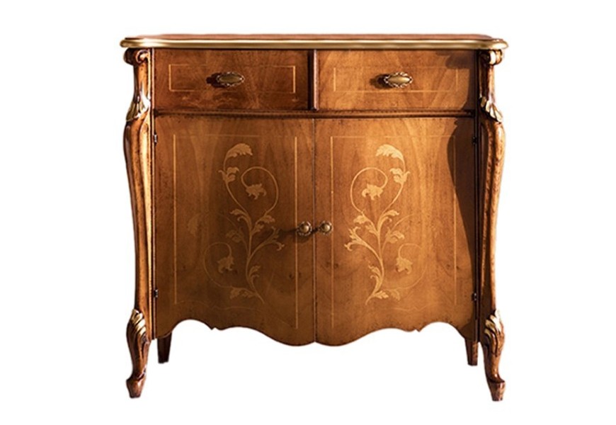 Exkluzívna a štýlová masívna dvojdverová skrinka Pasiones v barokovom štýle so zásuvkami s možnosťou voľby farebnosti