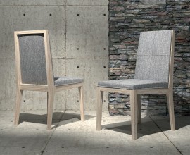 Moderná dizajnová jedálenská stolička Rodas s masívnymi nožičkami a rámom s voliteľným čalúnením 98cm