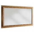 Luxusné obdĺžnikové zrkadlo so zlatým ozdobným barokovým rámom