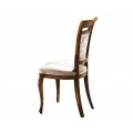Exkluzívna jedálenská stolička Pasiones z masívneho dreva so zamatovým čalúnením