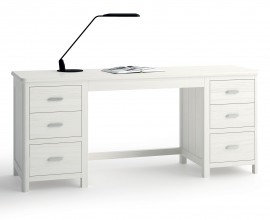 Luxusný masívny písací stôl Cerdena v modernom prevedení so šietimi zásuvkami rozkladací 160-210cm