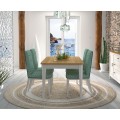 Luxusný obdĺžnikový jedálenský stôl Genova z masívneho dreva rozkladací 142-202cm