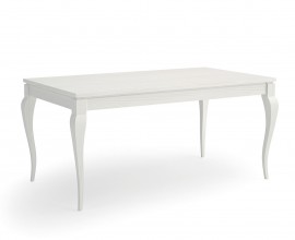 Luxusný klasický obdĺžnikový rozkladací jedálenský stôl Mediterráneo z masívneho dreva v kabriolovými nohami 160-220 cm