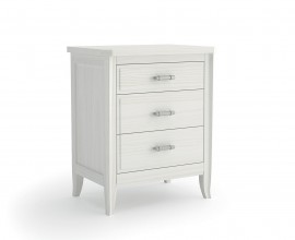 Luxusný moderný nočný stolík Genova z masívneho dreva s tromi zásuvkami 67 cm