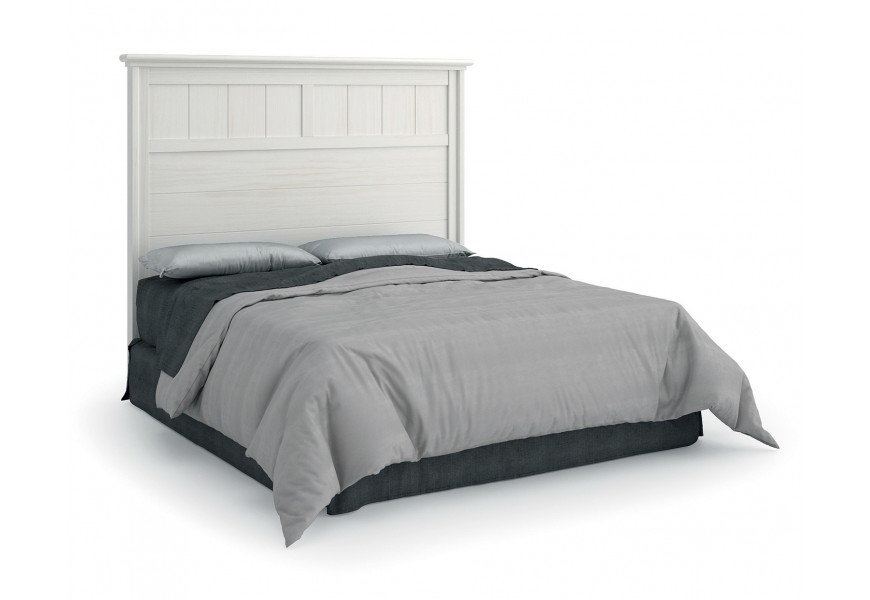 XModern&aacute; dizajnov&aacute; mas&iacute;vna posteľ Amberes z borovicov&eacute;ho dreva s vysok&yacute;m čelom s možnosťou voliteľnej farebnosti 144cm