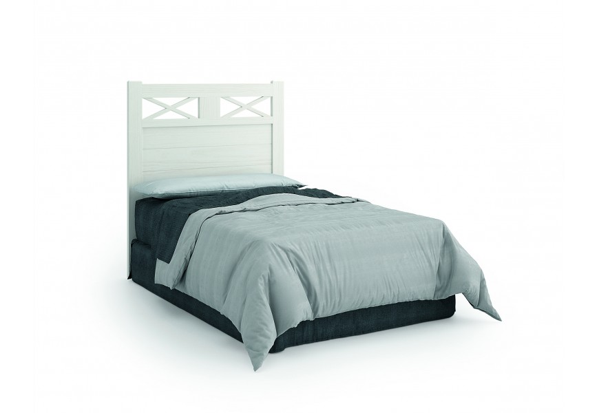 Luxusná masívna posteľ Verona s vysokým čelom s prekríženým vzorom 90cm