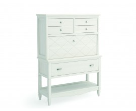 Luxusn&yacute; vidiecky mas&iacute;vny p&iacute;sac&iacute; st&ocirc;l Amberes s vykl&aacute;pacou pracovnou doskou a &uacute;ložn&yacute;m priestorom s vyrez&aacute;van&yacute;m zdoben&iacute;m 112 cm