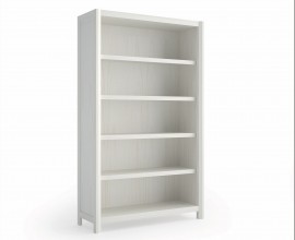 Exkluz&iacute;vna mas&iacute;vna knižnica Lyon v modernom &scaron;t&yacute;le s piatimi otvoren&yacute;mi poličkami 201cm