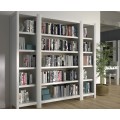 Exkluzívna masívna knižnica Lyon v modernom štýle s piatimi otvorenými poličkami 201cm
