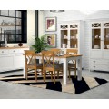 Luxusn&yacute; modern&yacute; rozkladac&iacute; obdĺžnikov&yacute; jed&aacute;lensk&yacute; st&ocirc;l Lyon z mas&iacute;vneho dreva s mohutn&yacute;mi nohami 160-220 cm