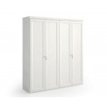 Luxusná a dizajnová masívna šatníková skriňa Lyon s množstvom úložného priestoru so štyrmi dverami v modernom prevedení