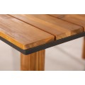 Vidiecky drevený záhradný stol Penida v prírodnej hnedej farbe obdĺžnikový 180cm