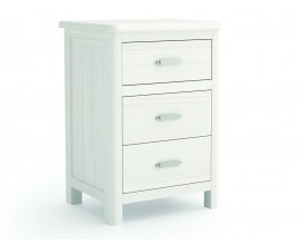 Luxusn&yacute; modern&yacute; nočn&yacute; stol&iacute;k Cerdena z mas&iacute;vneho dreva s tromi z&aacute;suvkami s kovov&yacute;mi &uacute;chytkami 68 cm