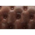 Luxusná rohová vintage chesterfield sedačka Holger hnedá pravá 280cm
