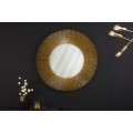 Art-deco kruhové zrkadlo Pariah s kovovým rámom v tvare lúčov zlatej farby 92cm