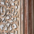 Orientálna zástena Elion z dreva v prírodnej farbe s ornamentálnym vyrezávaním 170cm