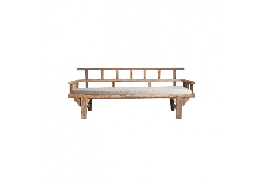 Štýlová jednolôžková posteľ Brodas z masívneho dreva hnedej farby