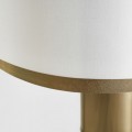 Mramorová stolná lampa Mistres v zlatom art-deco vyhotovení s bielo zlatou kostrou