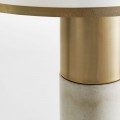 Luxusná mramorová vysoká stolná lampa Mistres so zdobením v zlatom art-deco vyhotovení 79cm