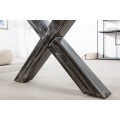 Dizajnový obdĺžnikový jedálenský stôl Barracuda do jedálňe v industriálnom štýle z hnedého masívneho dreva 180cm