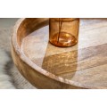 Dizajnový okrúhly príručný stolík Pure Nature do obývačky v naturálne hnedom masívnom indusriálnom vyhotovení 52cm