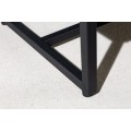 Dizajnový obdĺžnikový príborník Marsh v matnom sivom prevedení s úložným priestorom s čiernymi kovovými nožičkami 180cm