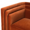 Luxusná moderná sedačka Marker do obývačky v oranžovom čalúnení s unikátnym stupňovaným dizajnom 238cm