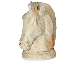 Štýlová dekoračná konská hlava Stallion z polyresinu off-white farby